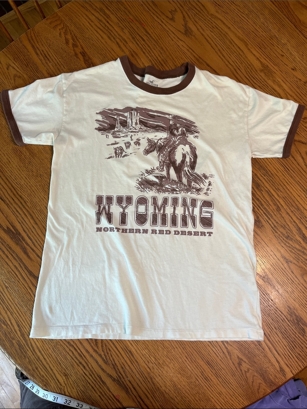 Hollister oversized ringer cowboy tee, 100% cotton
